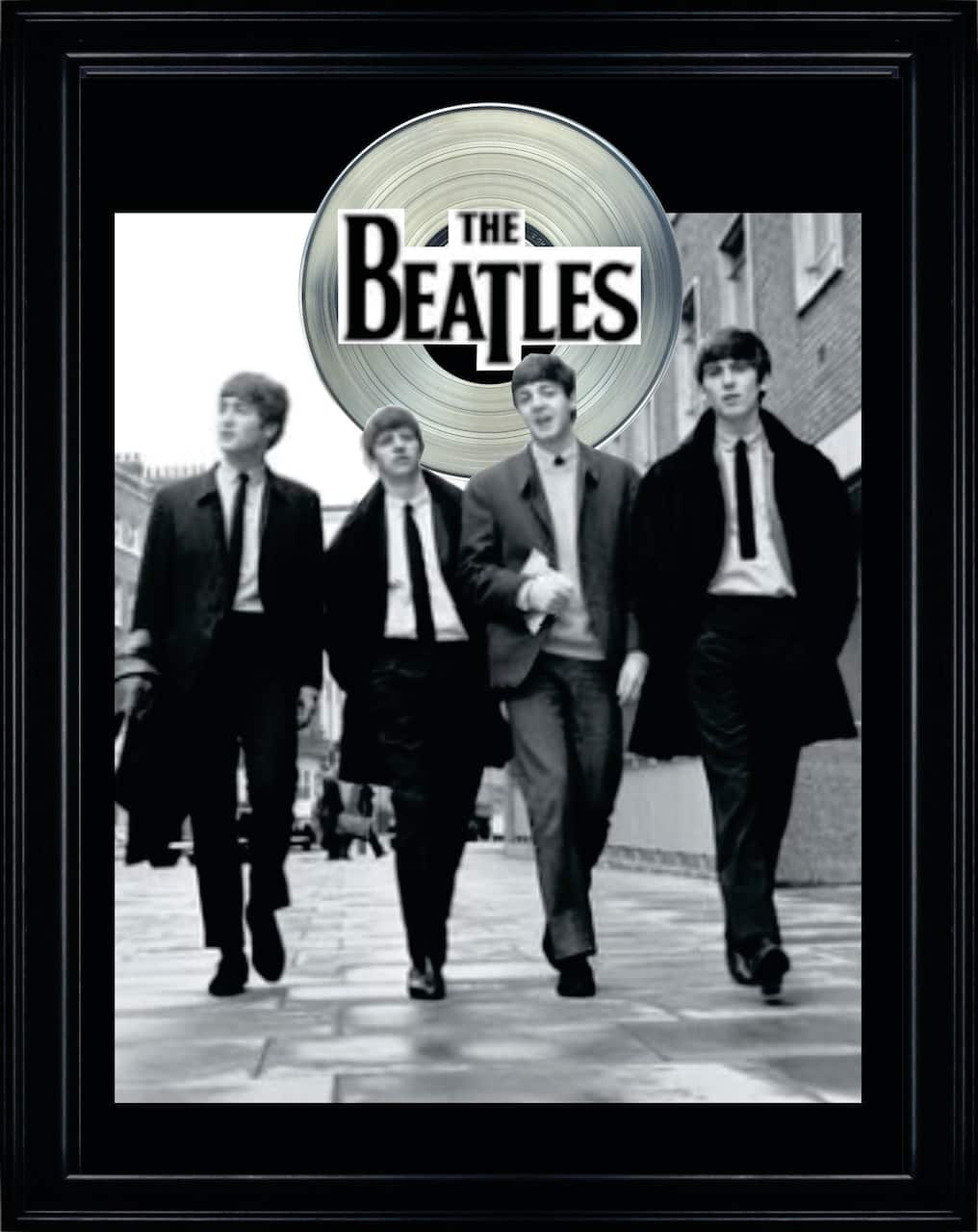 Beatles In London Framed with Silver LP 27.5" x 35.5"